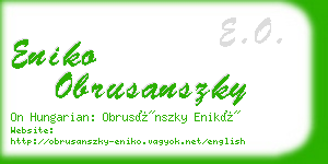 eniko obrusanszky business card